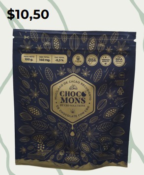 CHOCOLATE CON MUCÍLAGO DE CACAO – 100 g (250 mg CBD)